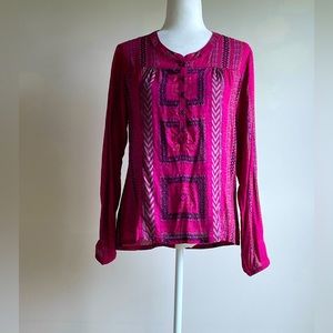 PRANA Inka Lightweight
100% Modal 3/4 Button
Up Henley style Blouse Medium